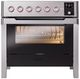 Ilve® Panoramagic 36" Stainless Steel Pro Style Induction Range-1