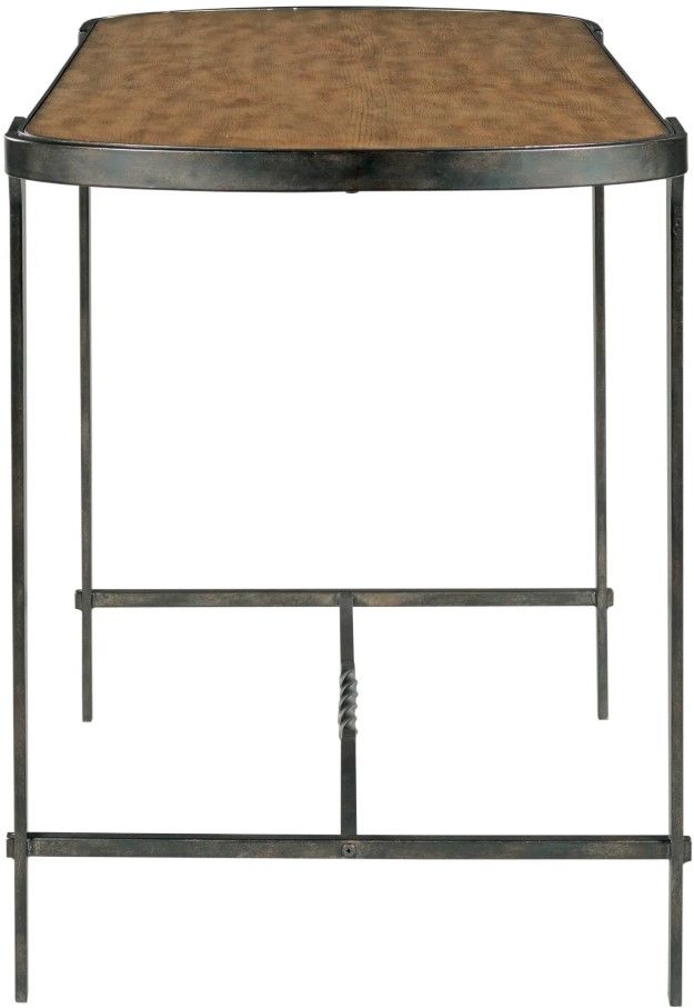 Hammary® Olmsted Rustic Oak Oval Counter Table with Black Base-3