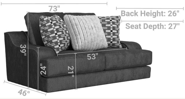 Jackson Furniture Olympus Sapphire Loveseat with Cuddler Coil Cushions-2