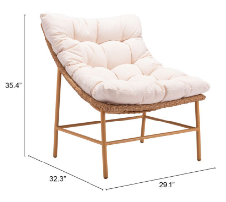 Zuo® Modern Merilyn Beige Accent Chair-1