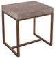 Horizon Home® Roka Gray Marble End Table with Metal Base-0