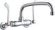Elkay Chrome Foodservice 3-8" Adjustable Centers Wall Mount Faucet with 10" Arc Tube Spout-0