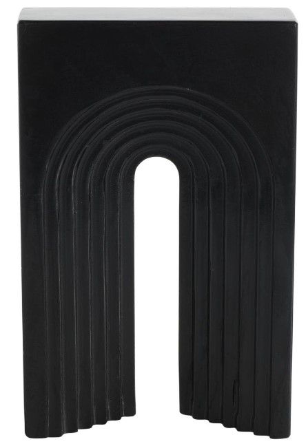 Deco Marche Black Rectangular Geometric Sculpture-1