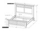 International Furniture Direct Dutton Lightly Distressed Brown King Platform Bed Footboard with Rails-3