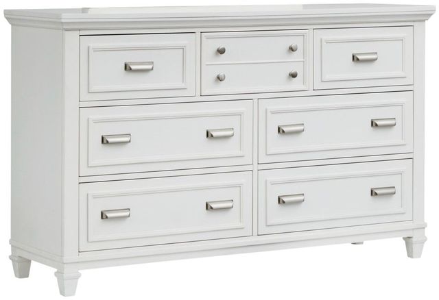 Magnussen Home® Charleston White Dove Dresser with Harbor Gray Mirror-2