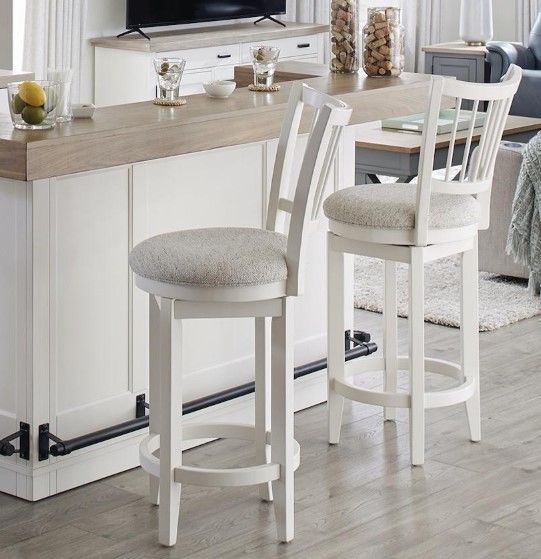 Parker House® Americana Modern Cotton Swivel Bar Stool-1