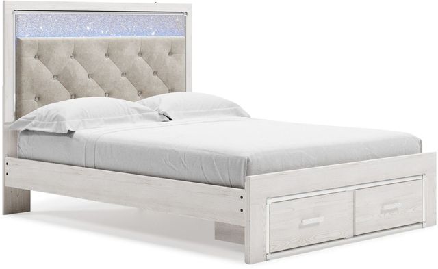 Signature Design by Ashley® Altyra 4-Piece White King Upholstered Panel Storage Bed Set-3