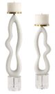 Uttermost® Feamelo 2-Piece Ivory Candle Holder Set-0