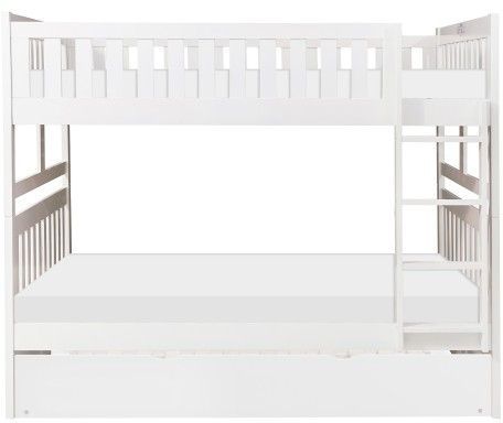 Homelegance® Galen White Full/Full Youth Bunk Bed with Twin Trundle -2