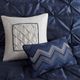 Olliix by Madison Park Laurel 7 Piece Navy California King Tufted Comforter Set-5