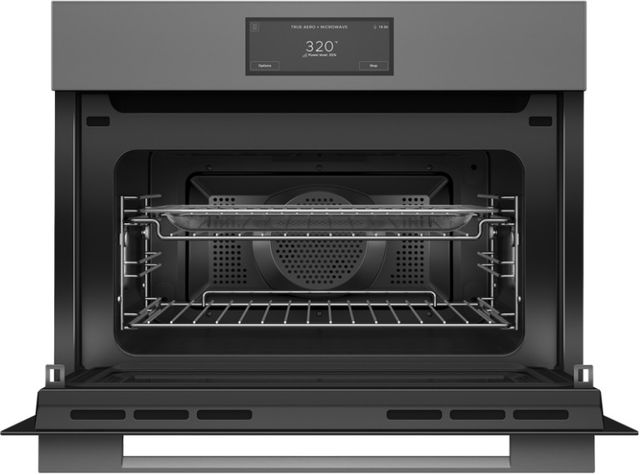 Fisher & Paykel Series 9 24” Gray Glass Minimal Compact Convection Electric Speed Oven-1