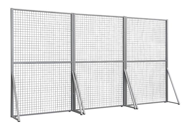 Monarch Specialties Inc. Silver 96" Display Rack Panels for Wall Decor-0