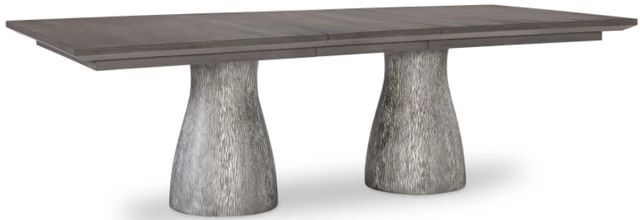 Legacy Classic Terra Luna Nightfall Rectangle Double Pedestal Dining Table with Silver Base-1