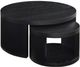 Coaster® Sweeney 2-Piece Black Round Wood Occasional Nesting Table Set-0