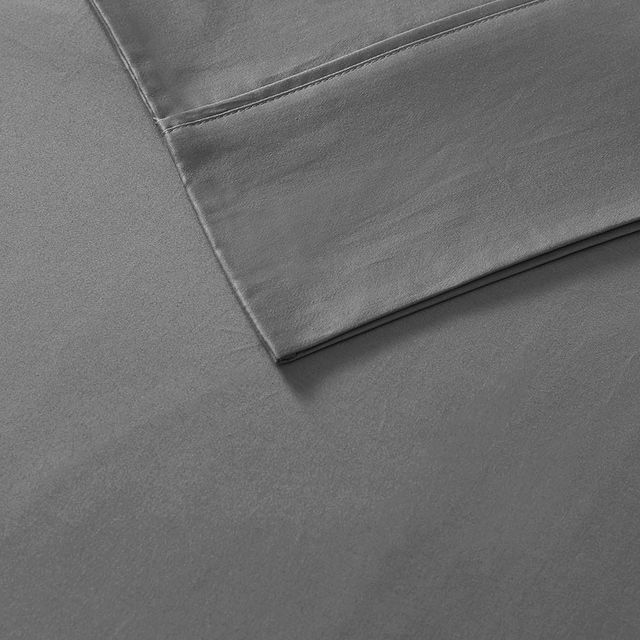 Olliix by Sleep Philosophy Grey Full 300 Thread Count Liquid Cotton Sheet Set-1