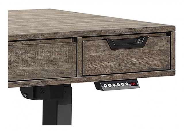 Aspenhome® Harper Point Grey 60" Adjustable Lift Desk Top-3