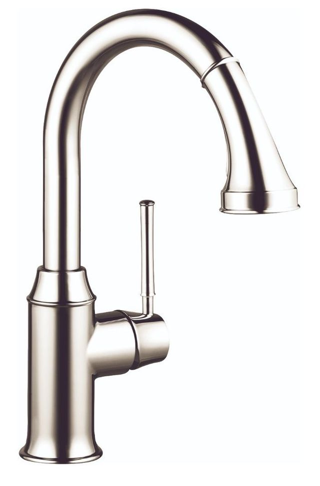 Hansgrohe Talis C Polished Nickel 2-Spray Pull-Down Prep Kitchen Faucet-0