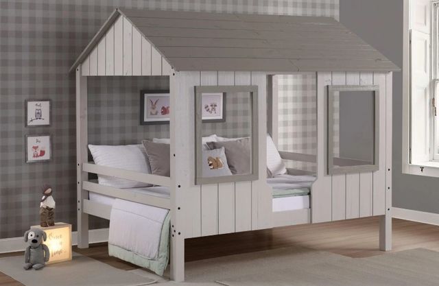 Donco Kids Columbia Gray Two Tone Youth Full Loft Bed-1