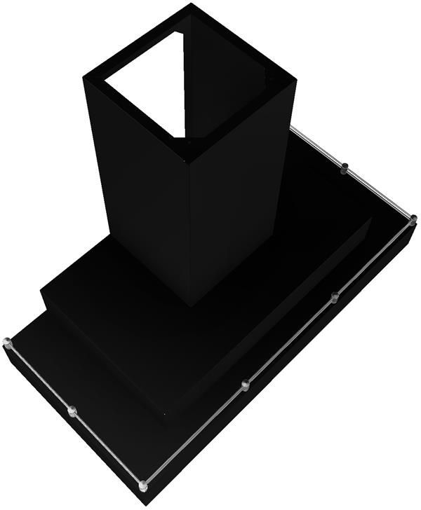 Vent-A-Hood® 42" Black Contemporary Wall Mount Range Hood-2