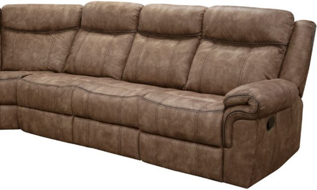 American Wholesale Furniture Knoxville 3-Piece Brown Manual Reclining Curved Sectional-2