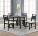 New Classic® Home Furnishings Sable Crest 5-Piece Black/Ebony Round Dining Table Set-1