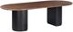 TOV Furniture Marlow Brown Oval Dining Table with Black Base-0
