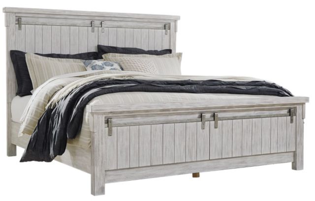 Signature Design by Ashley® Brashland 5-Piece White Queen Panel Bed Set-1