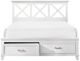 Bernards Nova II White King Panel Storage Bed-3