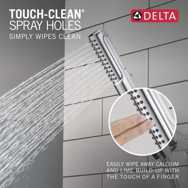 Delta Bonacci™ Lumicoat® Chrome Two Handle Wall Mount Tub Filler Trim with Hand Shower-2