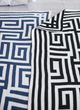 A & B Home Navy/White 50"x60" Acrylic Greek Key Jacquard Throw Blanket-2