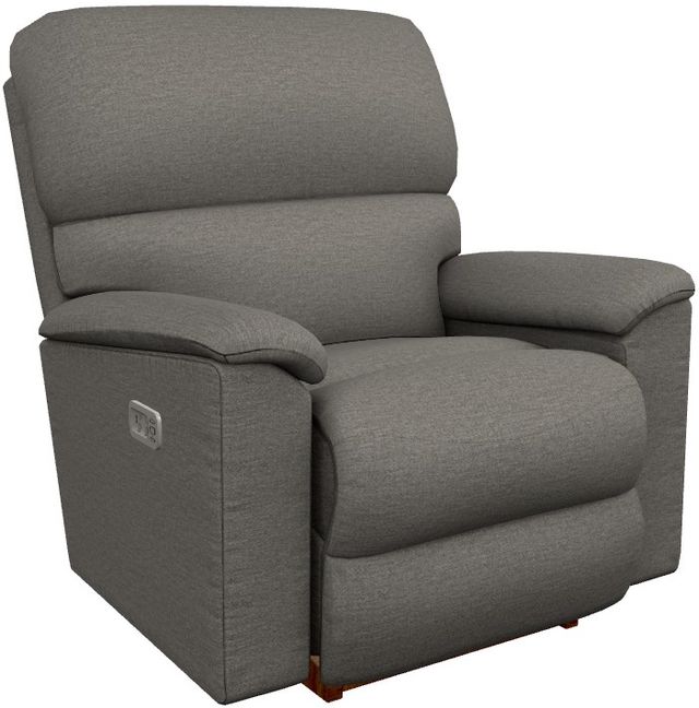 La-Z-Boy® Brooks Charcoal Fabric Power Rocking Recliner with Headrest and Lumbar-0