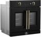 FORNO® Asti Series Alta Qualita 30" Black and Antique Brass Single Electric Wall Oven -2