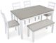Signature Design by Ashley® Stonehollow 6-Piece Gray/White Dining Set with Bench-1