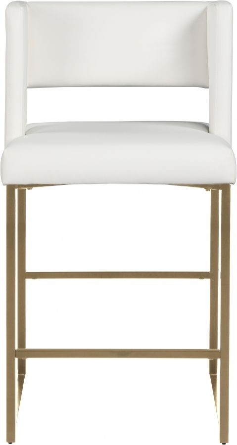 Meridian Furniture Caleb White Faux Leather Counter Stool-1