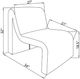 Coaster® Drayton Black Upholstered Curved Accent Chair-4
