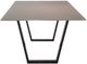 Bermex® Customizable Tinted Glass Top Dining Table with Black Legs-2