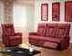 Canapé inclinable Lauren en tissu rouge Elran®-1
