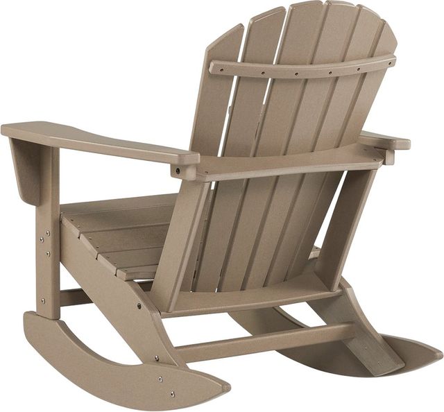 Signature Design by Ashley® Sundown Treasure Driftwood Polyethylene Outdoor Rocking Chair-2