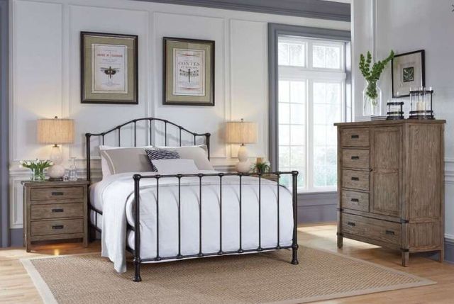 Kincaid® Foundry Garden Black Queen Metal Rod Bed-1