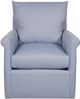 Vanguard® Gwynn Swivel Blue Tilt Back Recliner-1