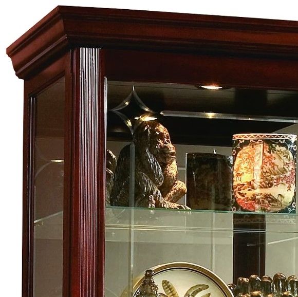 Pulaski™ PFC Victorian Brown Two Way Sliding Door Curio-1