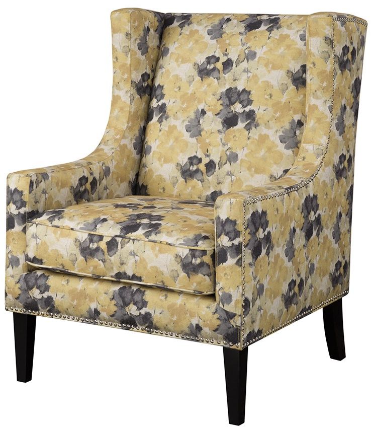 Olliix by Madison Park Yellow Barton Wing Chair | Bob Mills