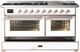 Ilve® Majestic III 60" White Pro Style Dual Fuel Natural Gas Range with Triple Glass Door and Copper Trim-2