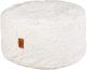 CordaRoy's® White Faux Fur Pouf Footstool-0
