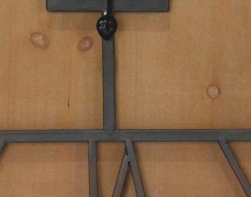 Crestview Collection Barred Time Black/Brown Wall Clock-1