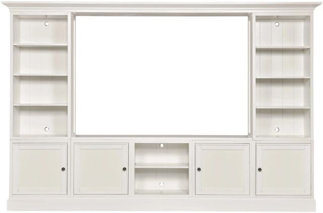 Hammary® Structures White Quintuple Door Entertainment Wall-0