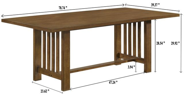 Crown Mark Glendale Brown Dining Table-2