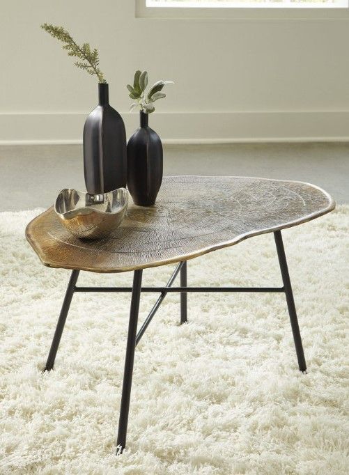 Signature Design by Ashley® Josslett 3-Piece Antique Copper Living Room Table Set-3