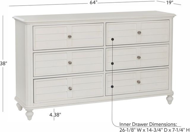 Powell® Naples Antique White Dresser-2
