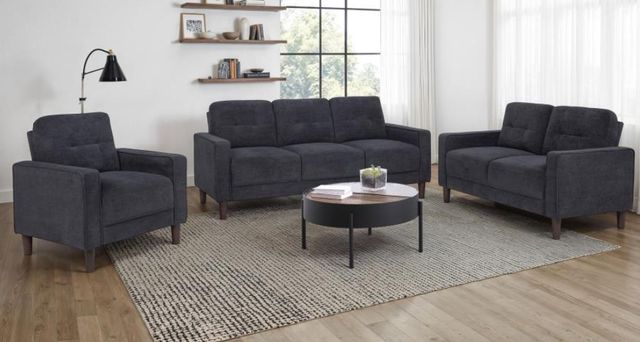 Coaster® Bowen II 3-Piece Steel Gray Upholstered Sofa Set-1
